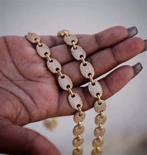 men's gucci link gold chain